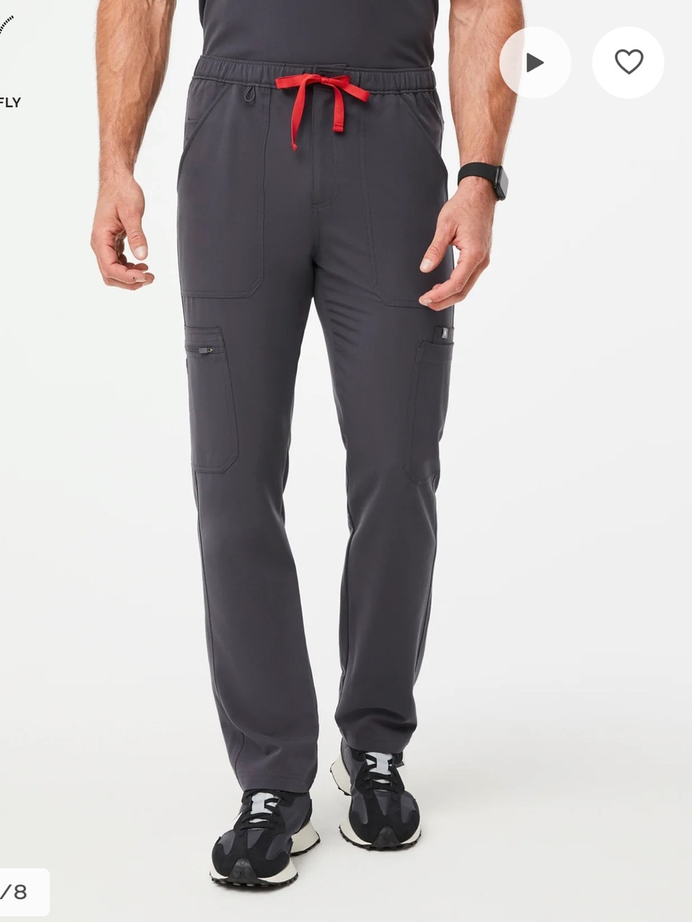 Figs Cairo Straight-Leg Scrub Pants - Charcoal men’s sz M